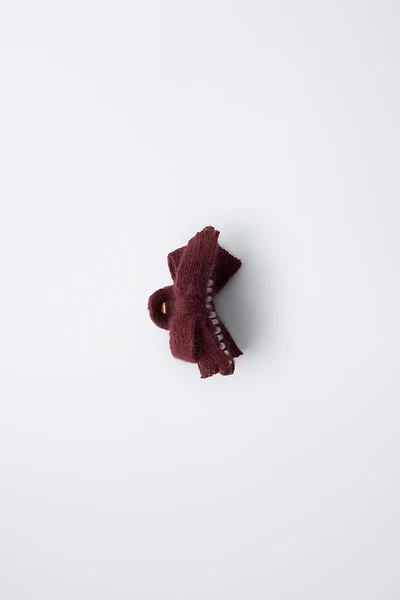 KNITTED BOW HAIR CLIP