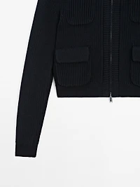 Cardigan en maille à fermeture Éclair