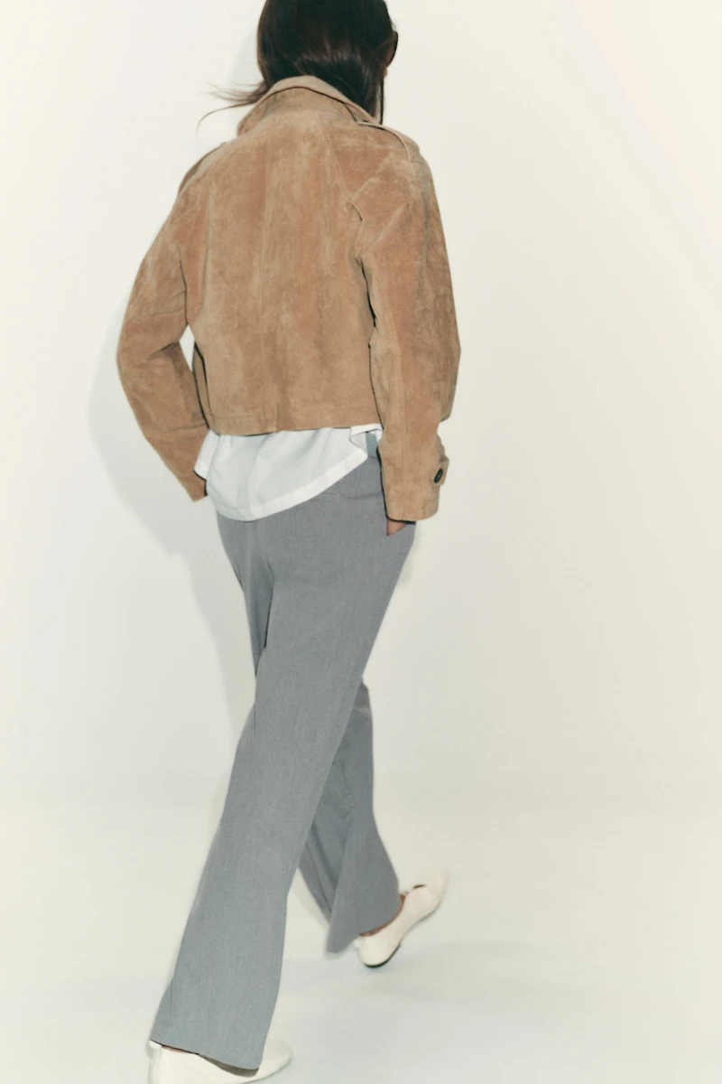PANTALON LARGE À TAILLE DOUBLE