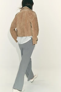PANTALON LARGE À TAILLE DOUBLE