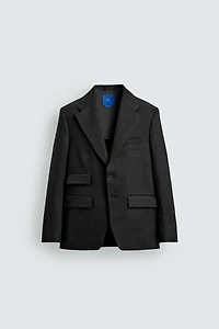 AARON LEVINE X ZARA 100% LINEN TWILL SUIT BLAZER