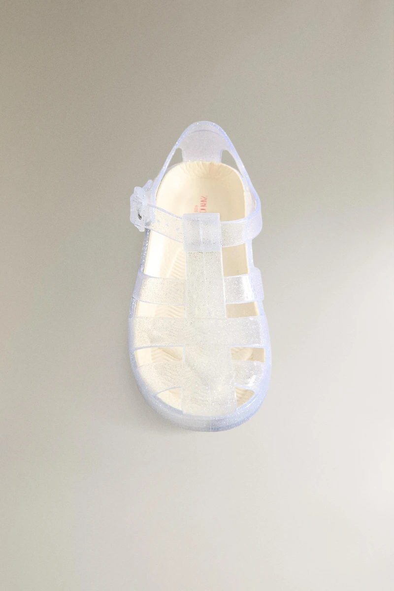 KIDS GLITTER CAGE SANDALS