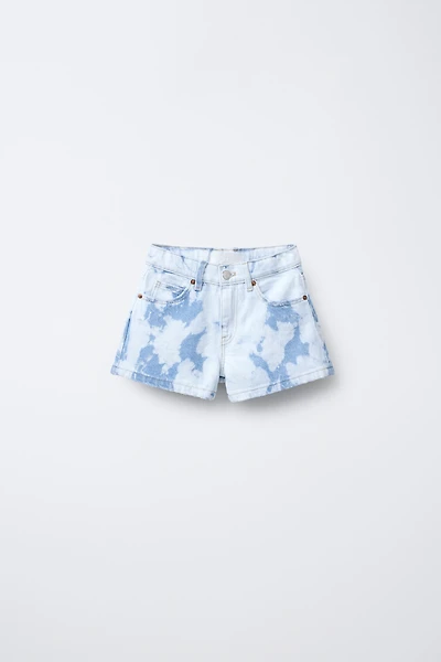TIE-DYE DENIM SHORTS