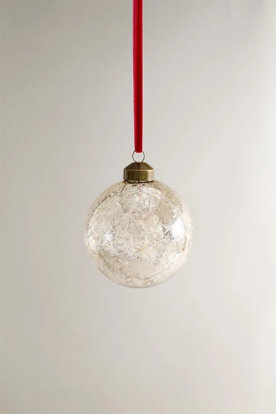 DÉCORATION SAPIN BOULE CRAQUELÉE NOËL