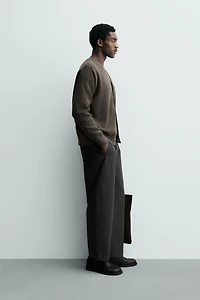 COTTON TEXTURED CARDIGAN