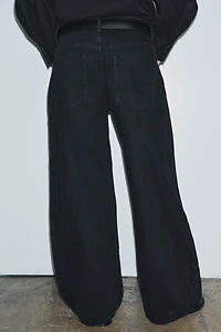 ZW COLLECTION LOW RISE BALLOON JEANS