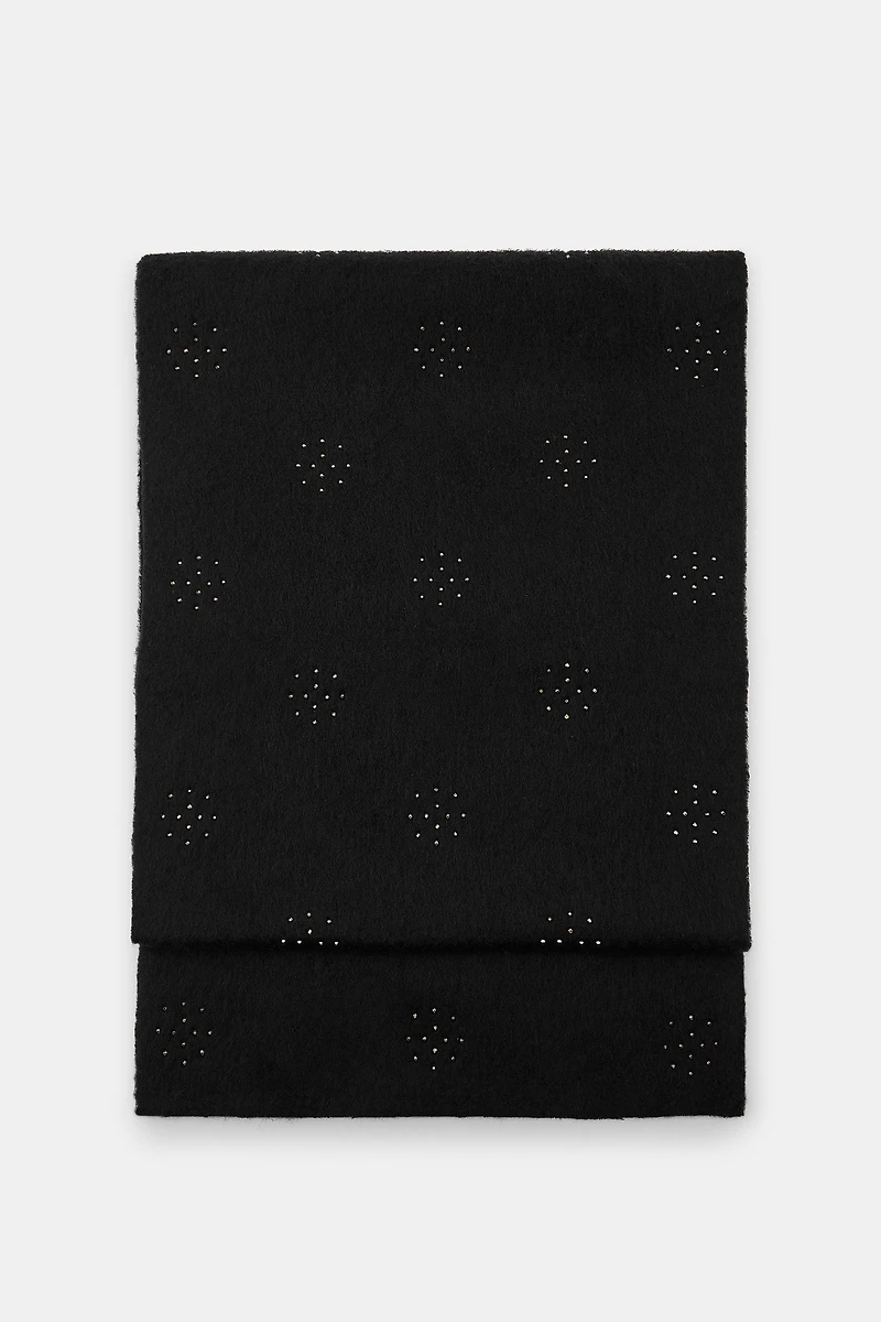 ÉCHARPE AVEC LAINE ET STRASS