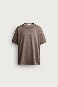 100% LINEN RELAXED FIT KNIT T-SHIRT