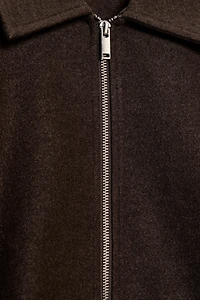 ZIPPERED SOFT BOMBER JACKET