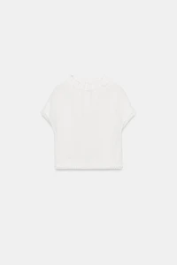 GATHERED NECK KNIT TOP