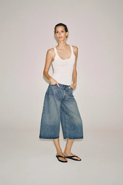 BERMUDA EN JEAN TAILLE MOYENNE ZW COLLECTION