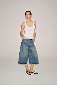 BERMUDA EN JEAN TAILLE MOYENNE ZW COLLECTION