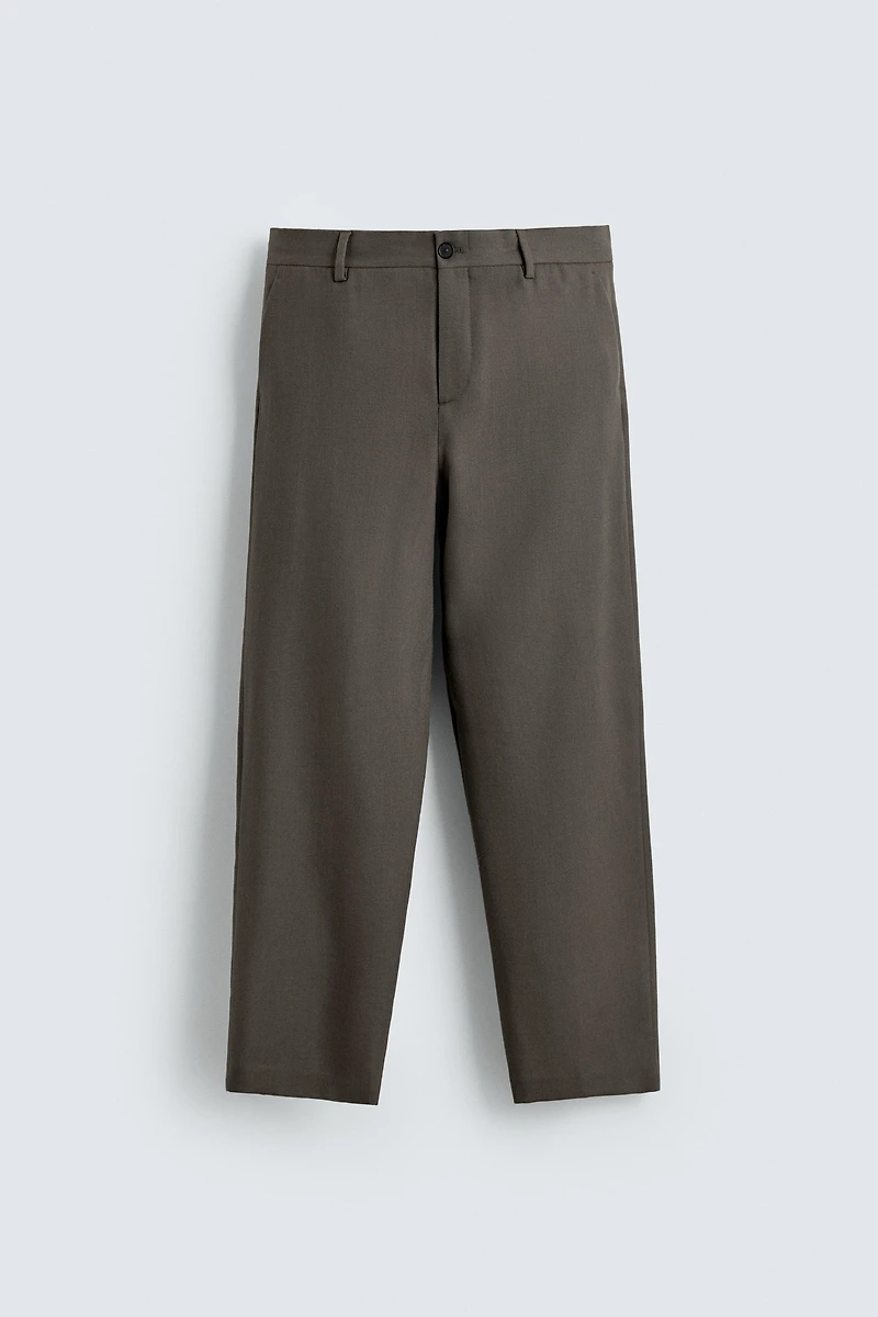 STRAIGHT FIT WOOL PANTS