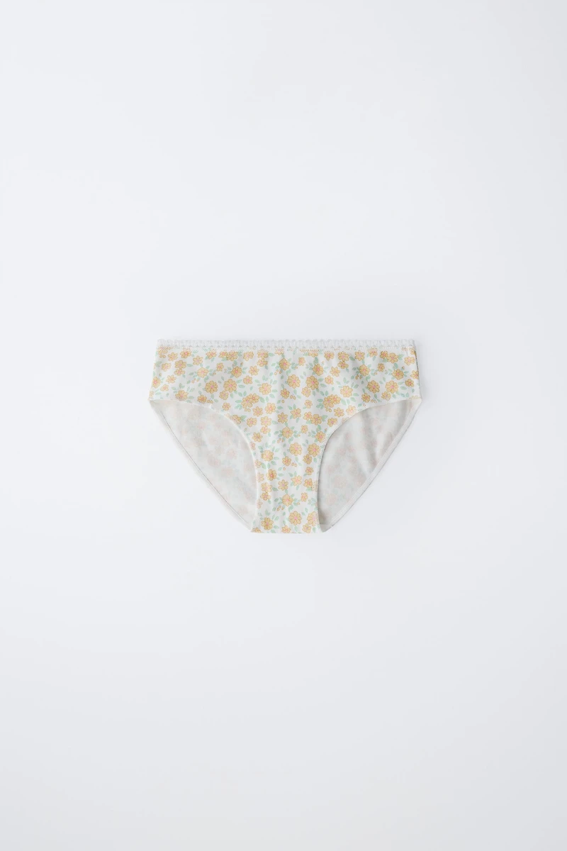 6-14 ANS/ LOT DE SIX CULOTTES À FLEURS