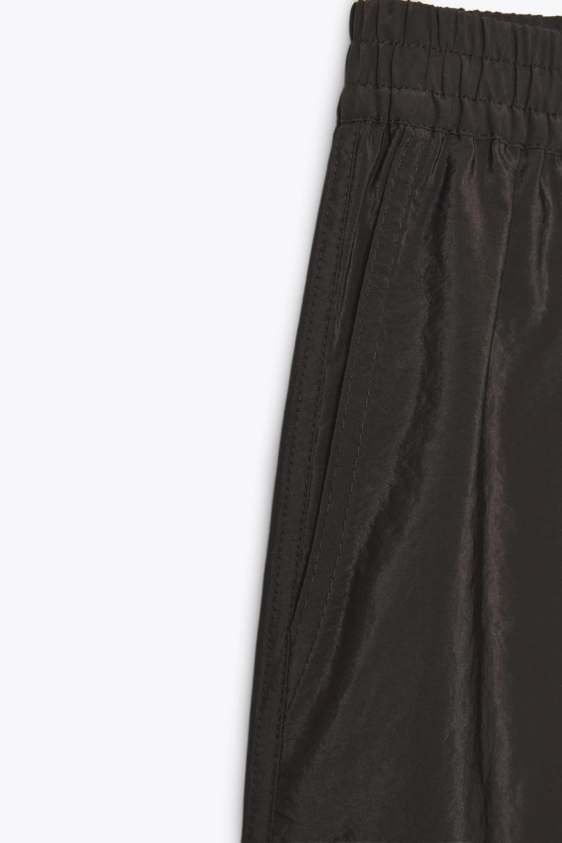 WIDE LEG ELASTIC WAIST PANTS