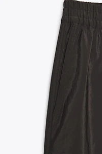 WIDE LEG ELASTIC WAIST PANTS
