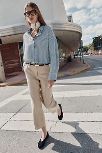 STRAIGHT-LEG PANTS WITH BELT