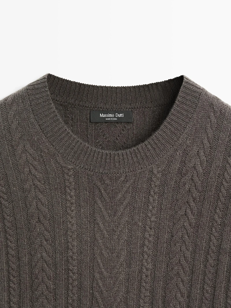 Knit sweater with textured detail