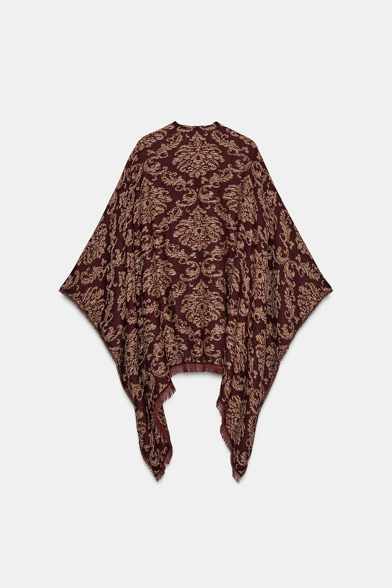 JACQUARD LONG CAPE