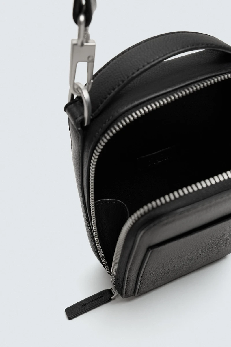 TEXTURED VERTICAL CROSSBODY BAG
