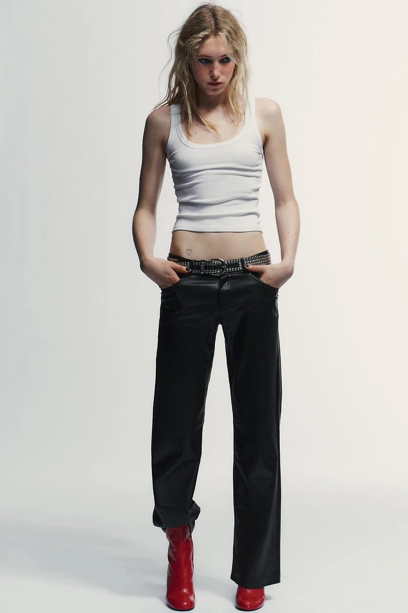 HEELED LEATHER ANKLE BOOTS