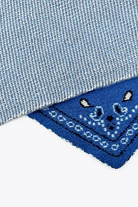 PRINTED KNIT BANDANA