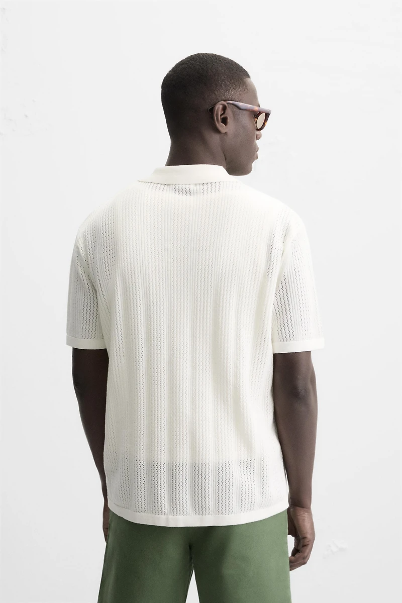 CHEMISE EN MAILLE AJOURÉE