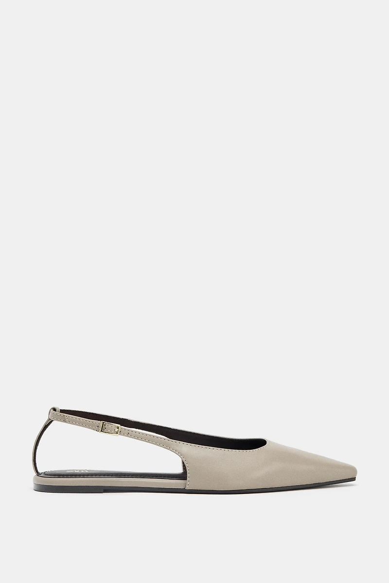 LEATHER SLINGBACK SHOES