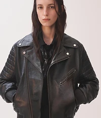 BLOUSON DE MOTARD EN CUIR CRAIG MCDEAN