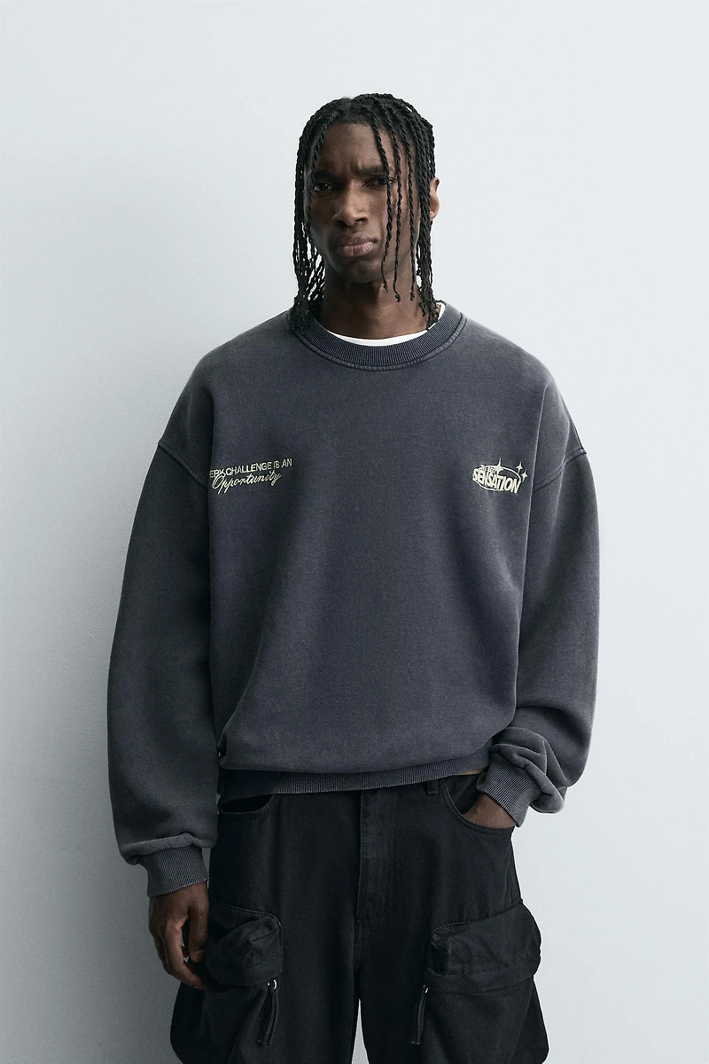COMBINED PRINT SWEATSHIRT
