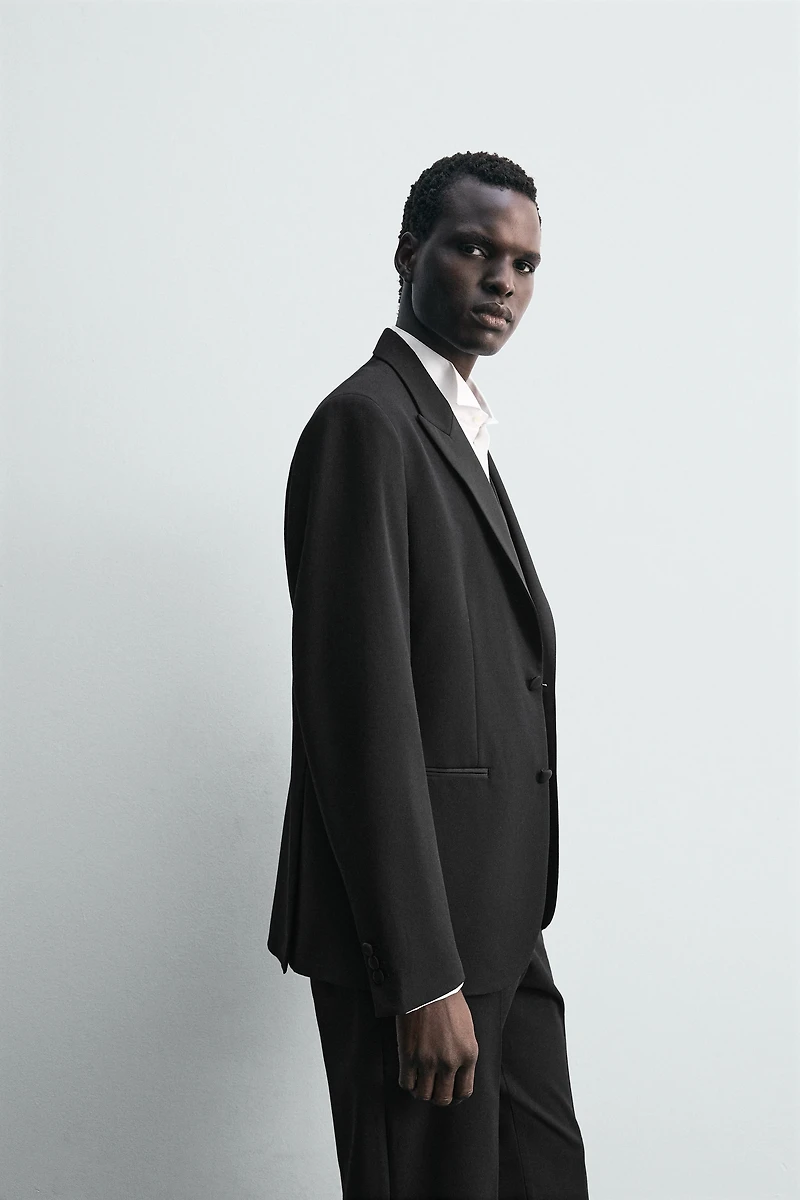 BLAZER COSTUME SMOKING AVEC LAINE