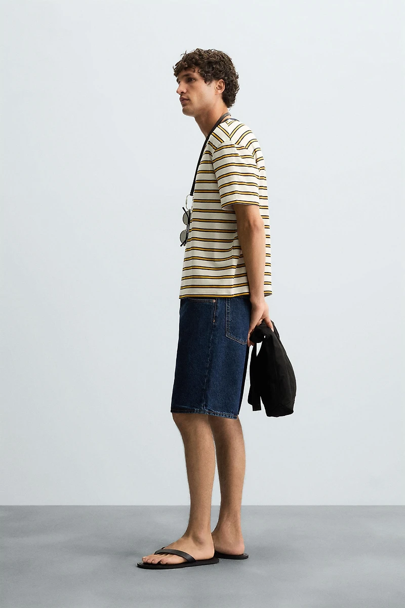 T-SHIRT JACQUARD RAYURES