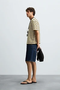 T-SHIRT JACQUARD RAYURES