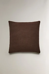 JUTE AND COTTON THROW PILLOW COVER