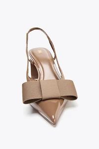 BOW SLINGBACK HEELS