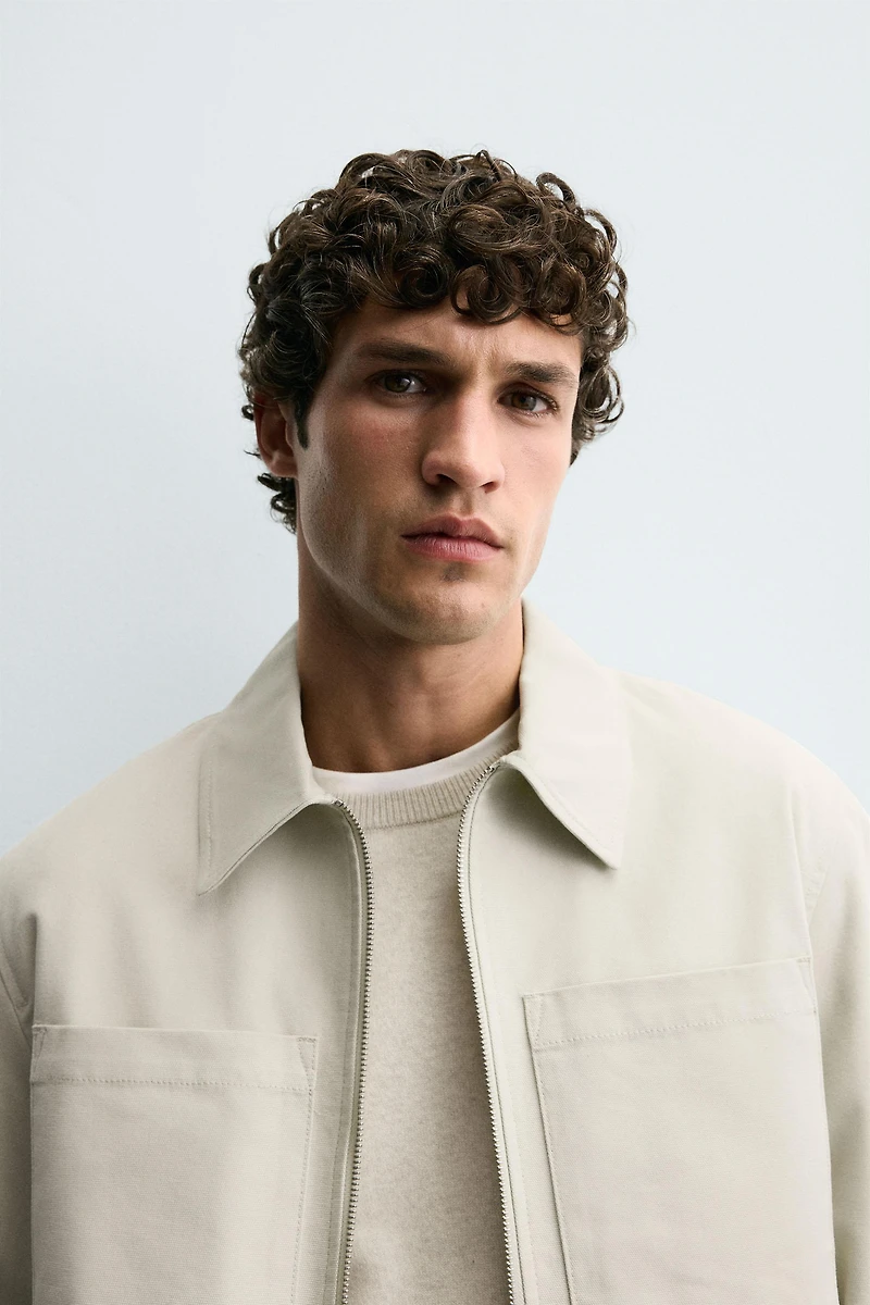 QUILTED POCKET OVERSHIRT