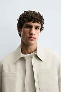 QUILTED POCKET OVERSHIRT