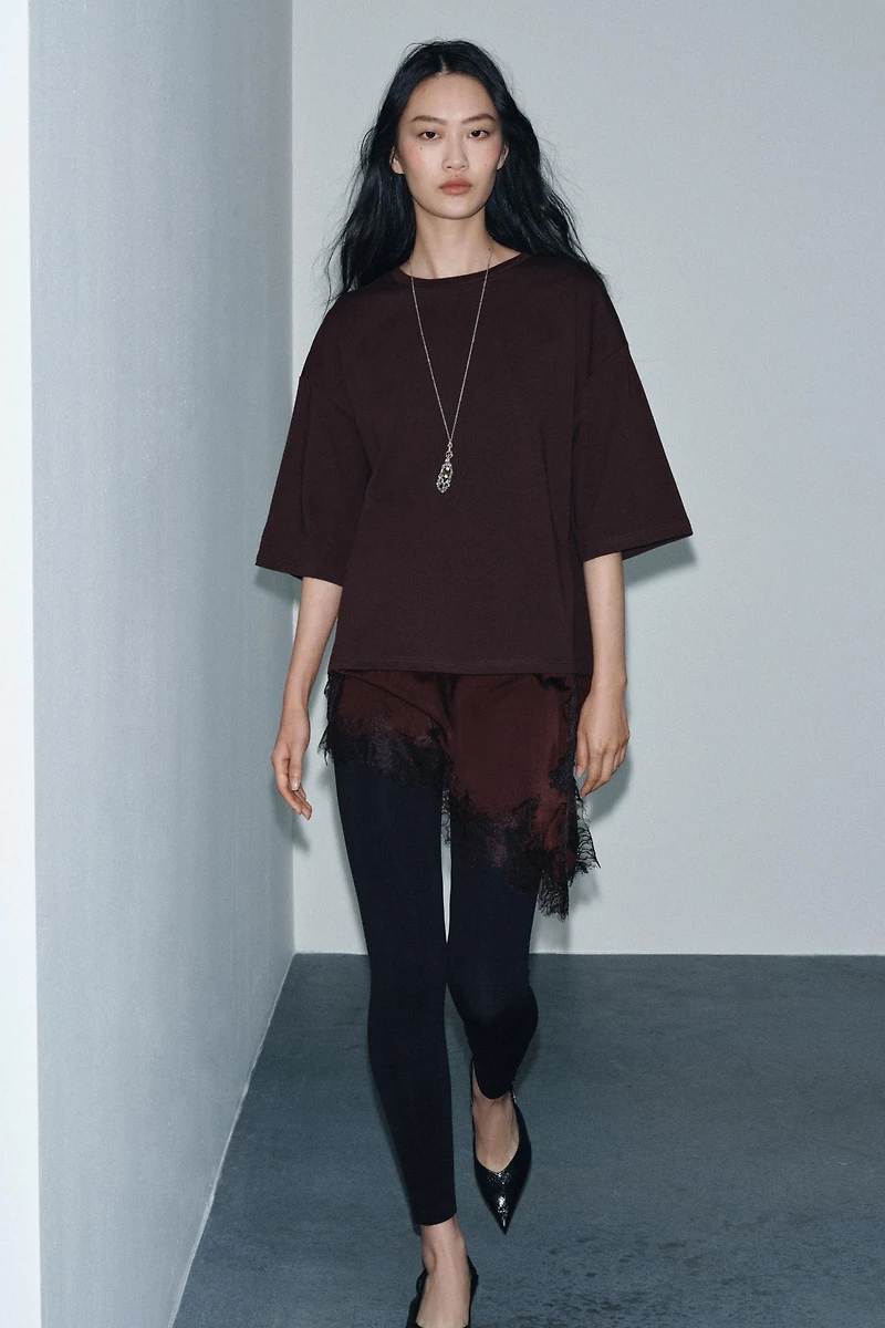 COMBINATION LACE T-SHIRT