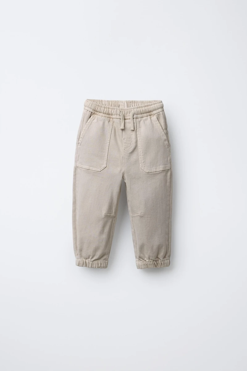 TWILL CARGO JOGGER PANTS