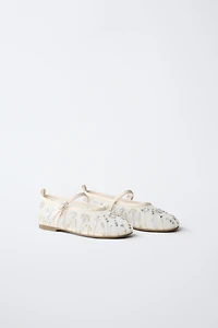EMBROIDERED BALLET FLATS