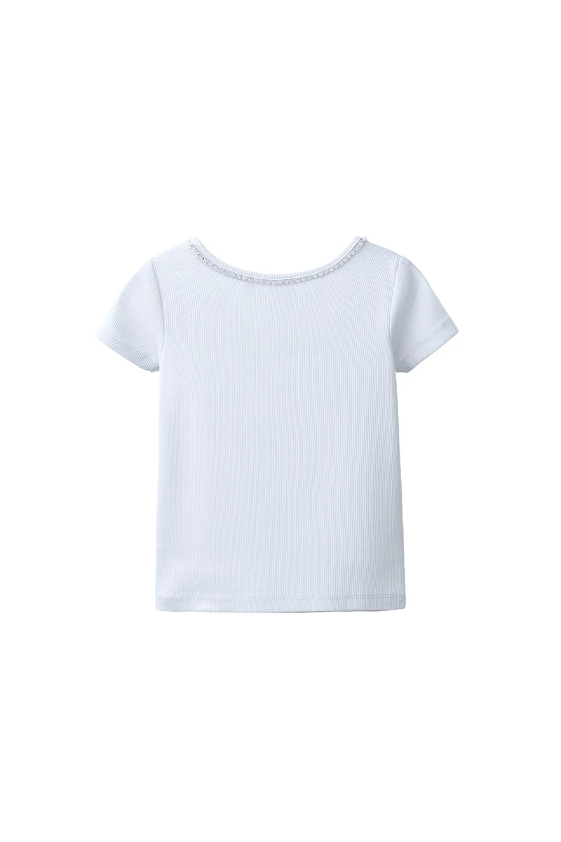 T-SHIRT CÔTELÉ BIJOUX