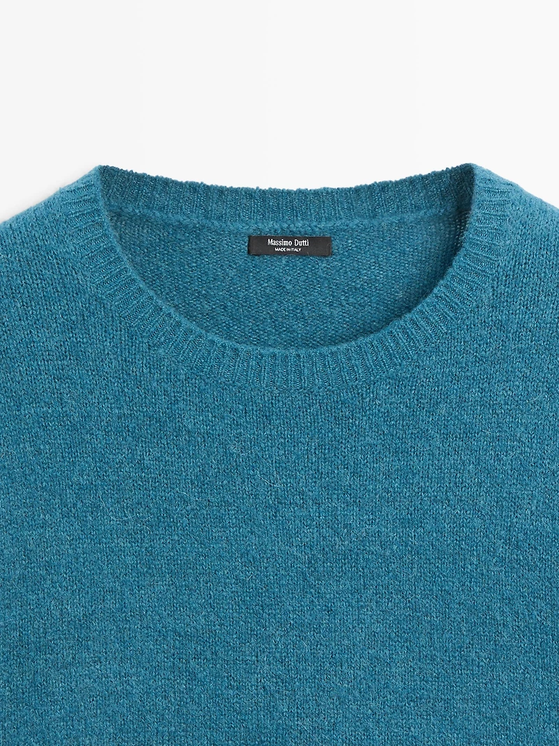 Pull manches courtes alpaga en maille