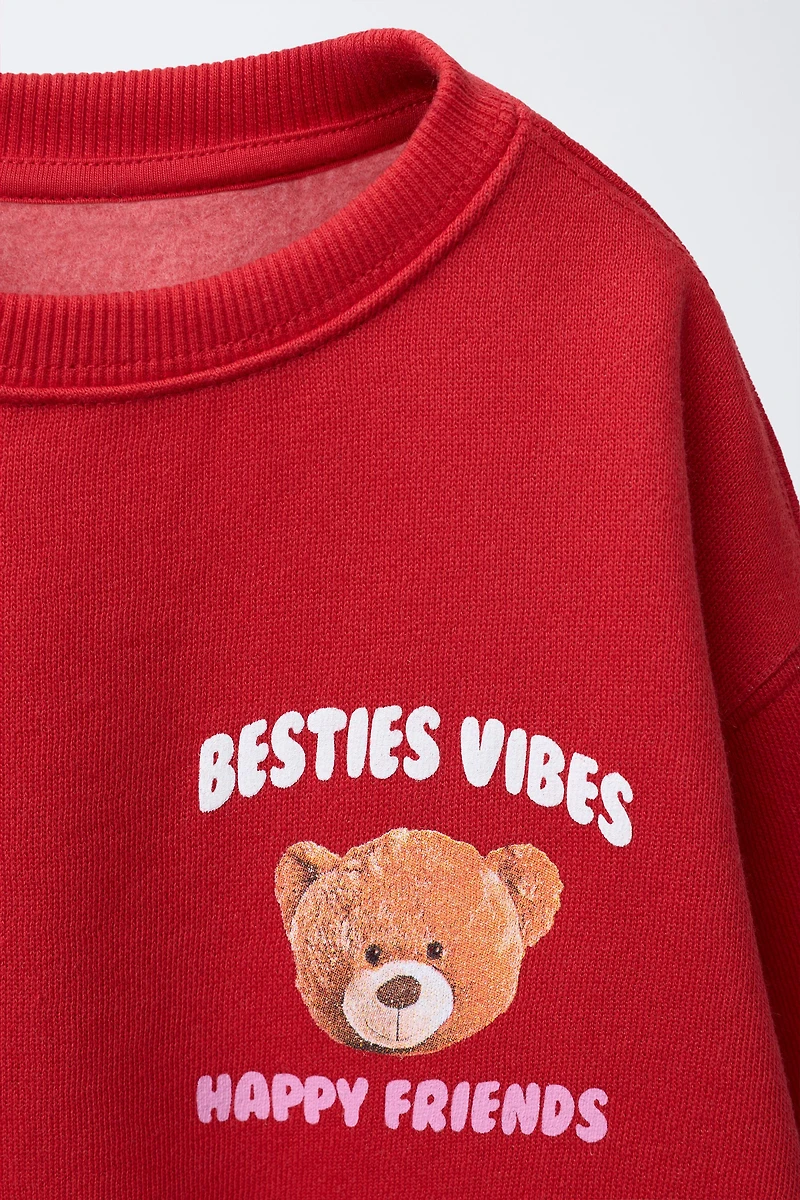 BEAR PRINT SWEATSHIRT