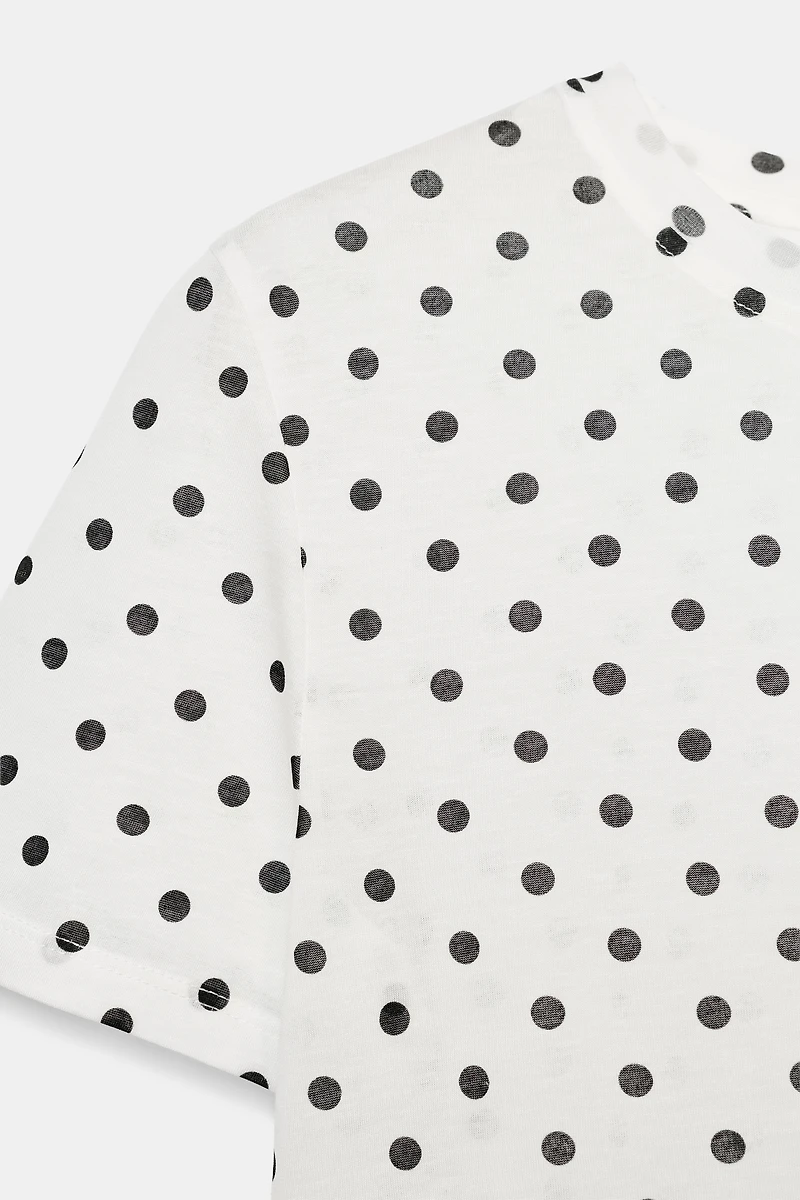 SHORT SLEEVE POLKA DOT T-SHIRT