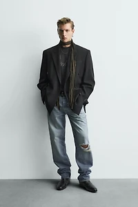 VESTE CROISÉE DE COSTUME À RAYURES TENNIS ÉDITION LIMITÉE