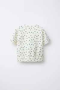 T-SHIRT EN MAILLE À FLEURS