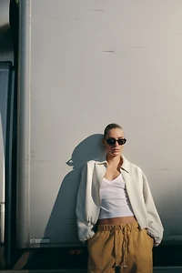 JOGGER PANTS WITH BUTTONED HEM
