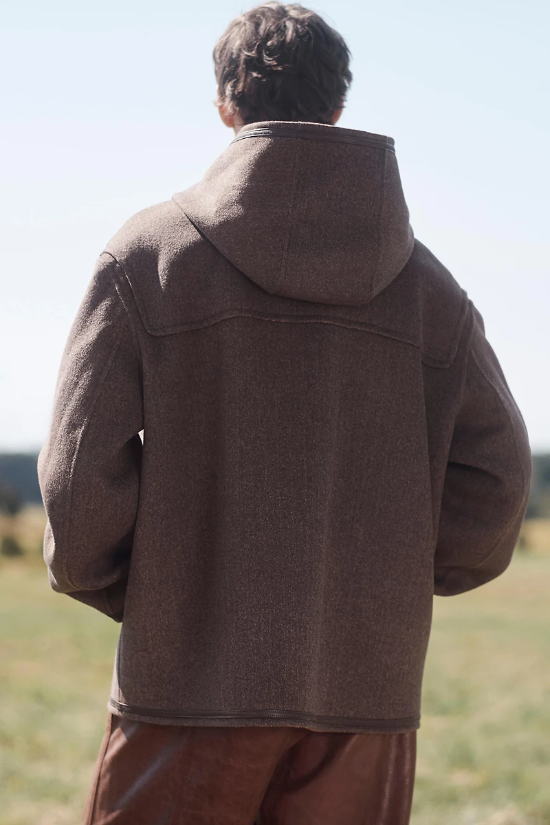 LIMITED EDITION CONTRAST CHECK WOOL OVERCOAT