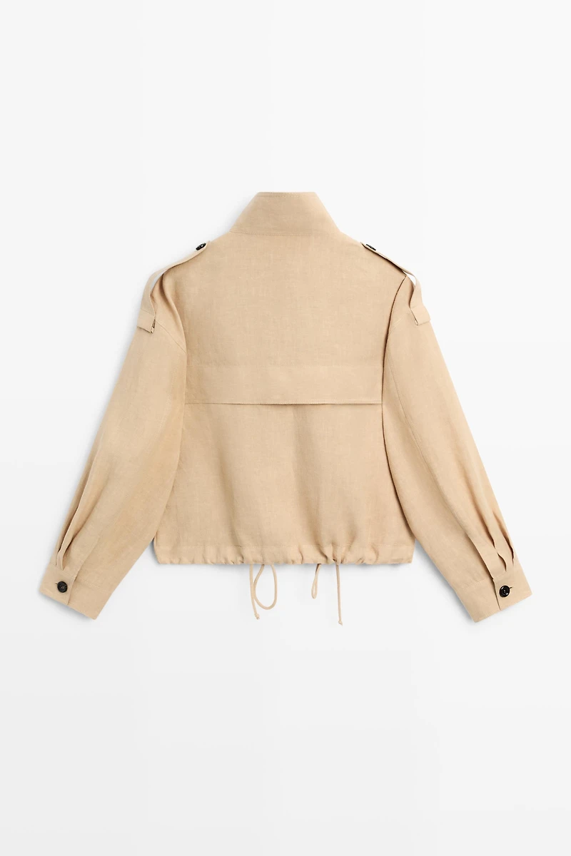 Veste bomber fluide 100 % lin