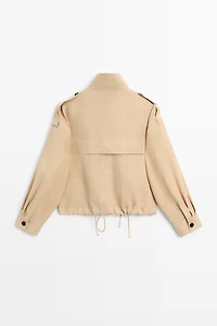Veste bomber fluide 100 % lin